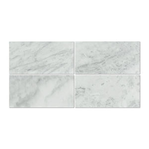 12 x 24 Honed Bianco Mare Marble Tile.