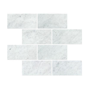 12 x 24 Polished Bianco Carrara Marble Tile.