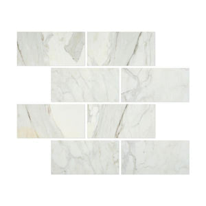 12 x 24 Polished Calacatta Gold Marble Tile.