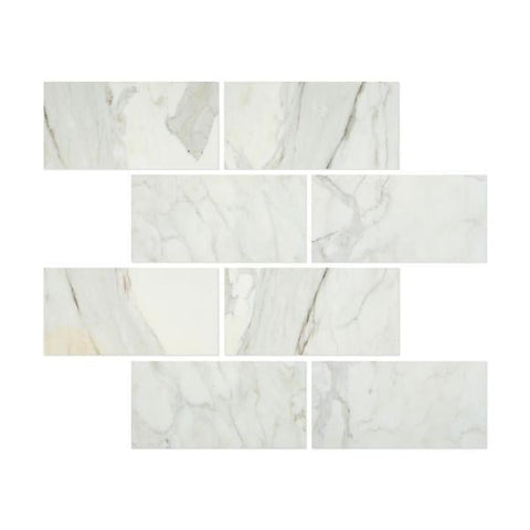 12 x 24 Polished Calacatta Gold Marble Tile.
