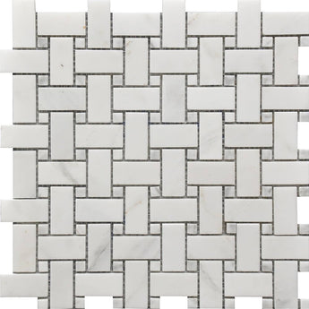 ROCKART BASKET WEAVE MARBLE MOSAIC 12X12.