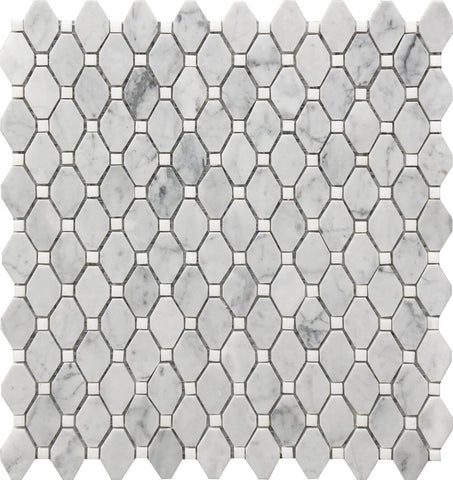 ROCKART SMALL MARBLE RHOMBUS MOSAIC 12X12.