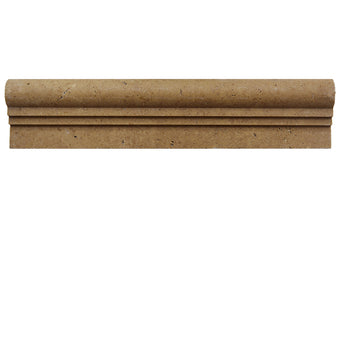 Noce Travertine 2 1/2x12 2 Step Ogee Liner.