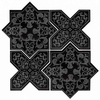 PANTHEON Black stone Mosaic Tile.