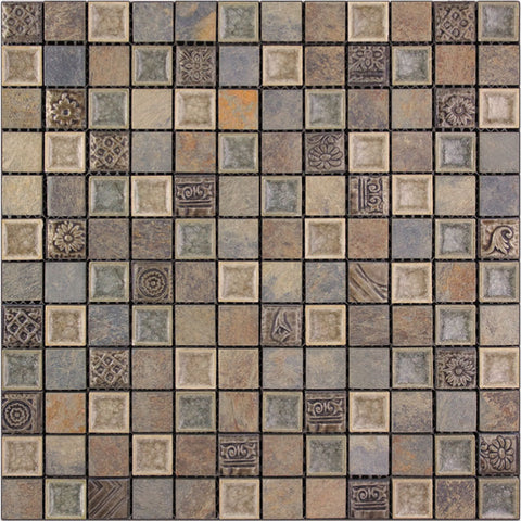 INKA BLEND CYPRESS resin, stone, Ceramics Mosaic Tile.