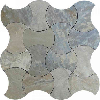 WATERJET Picasso 2 Multicolor slate Mosaic Tile.