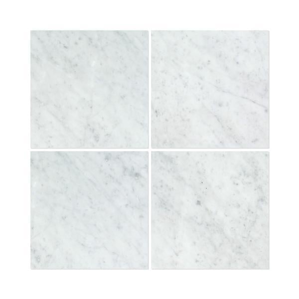 18 x 18 Honed Bianco Carrara Marble Tile | MosaicBros.com