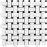 MARBELLA PLAZA NERO Bianco Carrara / Eastern Black Mosaic Tile.