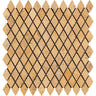 1 x 2 Tumbled Gold Travertine Diamond Mosaic Tile.