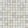 1 x 1 Honed Calacatta Gold Marble Mosaic Tile.
