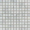 1 x 1 Honed Bianco Carrara Marble Mosaic Tile.