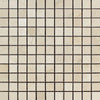 1 x 1 Polished Crema Marfil Marble Mosaic Tile.