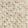 1 x 1 Split-faced Ivory Travertine 3-D Mosaic Tile.