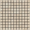 1 x 1 Tumbled Crema Marfil Marble Mosaic Tile.
