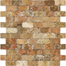 1 x 2 CNC-Arched Scabos Travertine Brick Mosaic Tile.