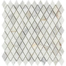 1 x 2 Honed Calacatta Gold Marble Diamond Mosaic Tile.