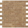 1 x 2 Split-faced Noce Travertine Brick Mosaic Tile.