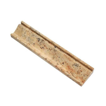 2 1/2 x 12 Honed Scabos Travertine Crown Molding.