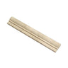 2 x 12 Honed Ivory Travertine Single-Step Chair Rail Trim.