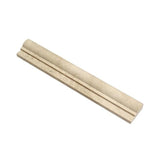 2 x 12 Honed Ivory Travertine Single-Step Chair Rail Trim.