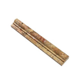 2 x 12 Honed Scabos Travertine Single-step Chair Rail Trim.