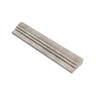 2 x 12 Honed Silver Travertine Single-Step Chair Rail Trim.