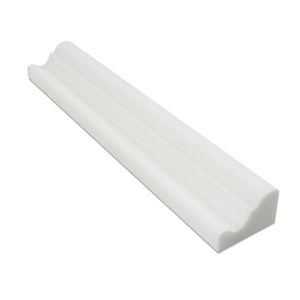 2 x 12 Honed Thassos White Marble Crown Molding.