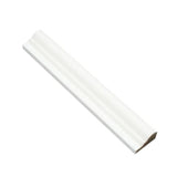 2 x 12 Polished Thassos White Marble Single-Step Chair Rail Trim.