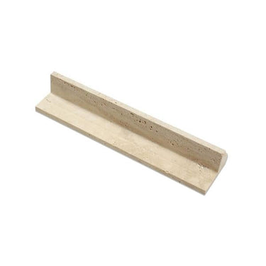 2 x 3 x 12 Honed Ivory Travertine Corner Ogee Trim.