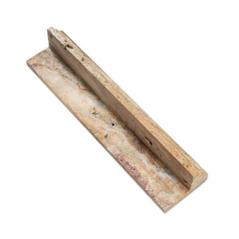 2 x 3 x 12 Honed Scabos Travertine Corner Ogee Trim.