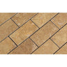 2 x 4 Honed Noce Travertine Brick Mosaic Tile.