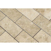 2 x 4 Polished Cappuccino Marble Brick Mosaic Tile.