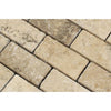 2 x 4 Tumbled Philadelphia Travertine Brick Mosaic Tile.