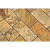 2 x 4 Tumbled Scabos Travertine Brick Mosaic Tile.