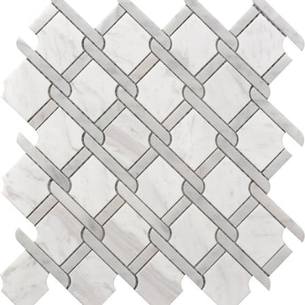 ROCKART MEDALLION GR MARBLE MOSAIC 12X12.