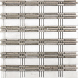 MARBELLA SEVILLE Eastern White / Wooden Gray Mosaic Tile.