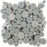 ALASKA GLACIER SPARKLE glass, stone Mosaic Tile.