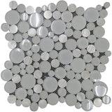 ALASKA GLACIER BEACH glass, shell Mosaic Tile.