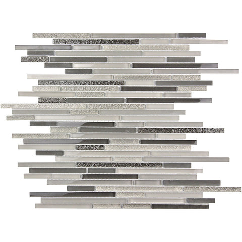 CASCADES GRAY MIST glass Mosaic Tile.