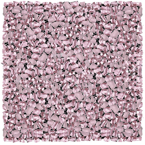 GEMS ROSE QUARTZ glass Mosaic Tile.