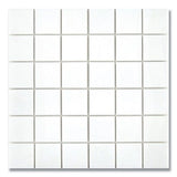 Thassos White Marble 2x2 Honed Mosaic Tile.