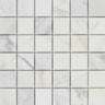 2 x 2 Honed Calacatta Gold Marble Mosaic Tile.