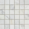 2 x 2 Honed Calacatta Gold Marble Mosaic Tile.