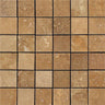 2 x 2 Honed Noce Travertine Mosaic Tile.