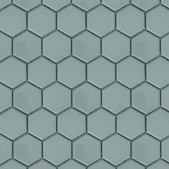 Jade 2x2 Hexagon Porcelain Mosaic Tile - MosaicBros.com