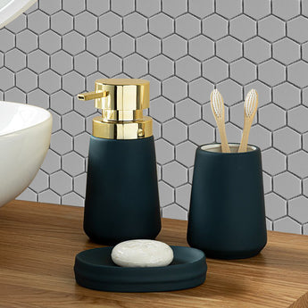 Cloud Silver 2x2 Hexagon Porcelain Mosaic Tile - MosaicBros.com