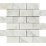 2 x 4 Polished Calacatta Gold Marble Brick Mosaic Tile.