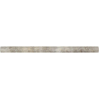 3/4 x 12 Tumbled Silver Travertine Bullnose Liner.