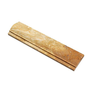 3 x 12 Honed Gold Travertine Arch Molding.