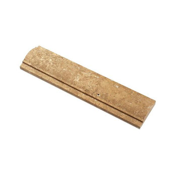 3 x 12 Honed Noce Travertine Arch Molding.